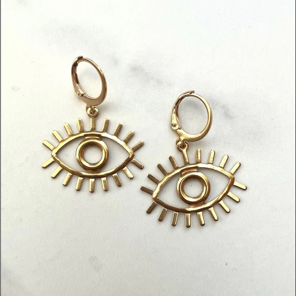Eye Earrings, bohemian earrings, evil eye earrings